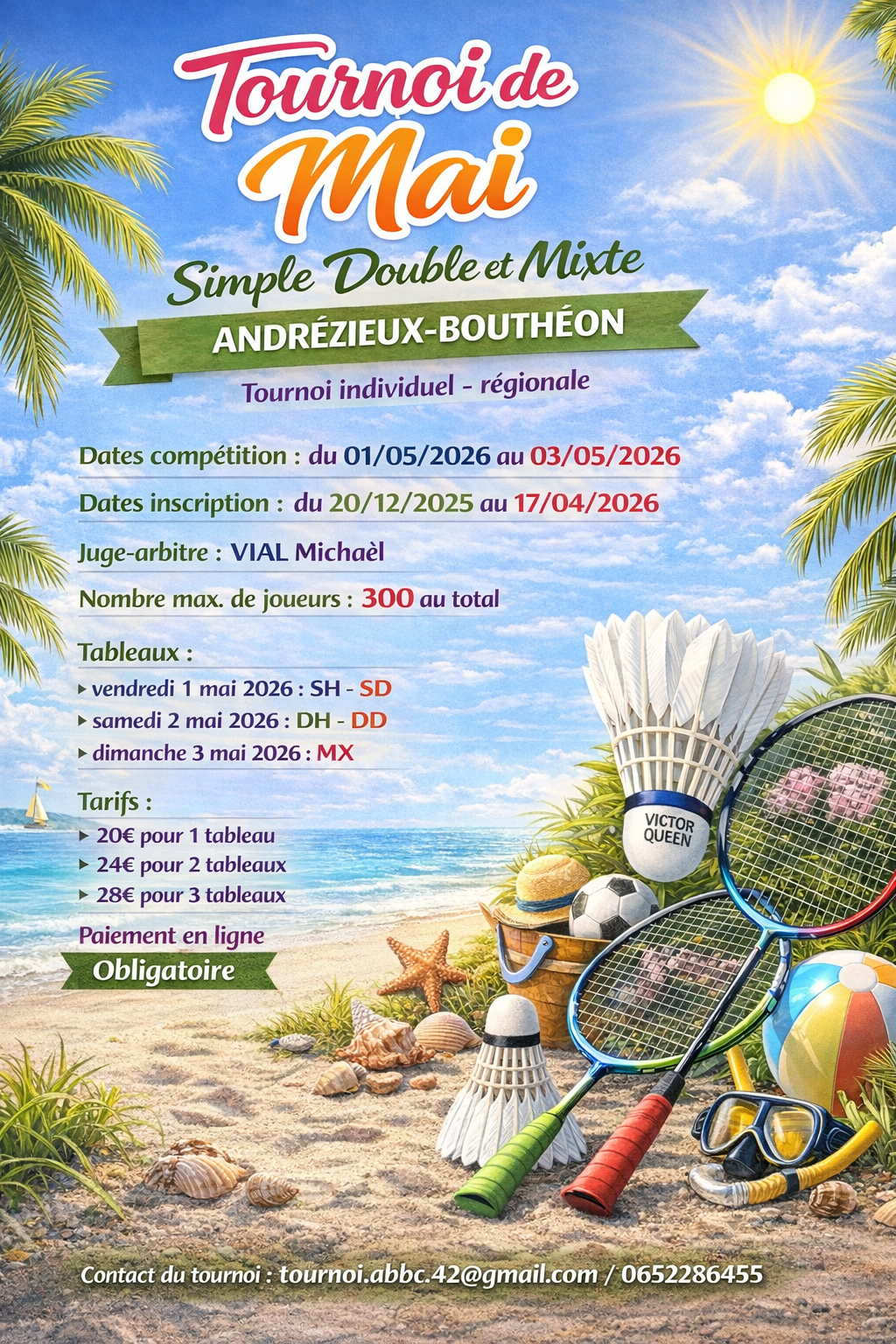 Tournoi de mai simple double et mixte
